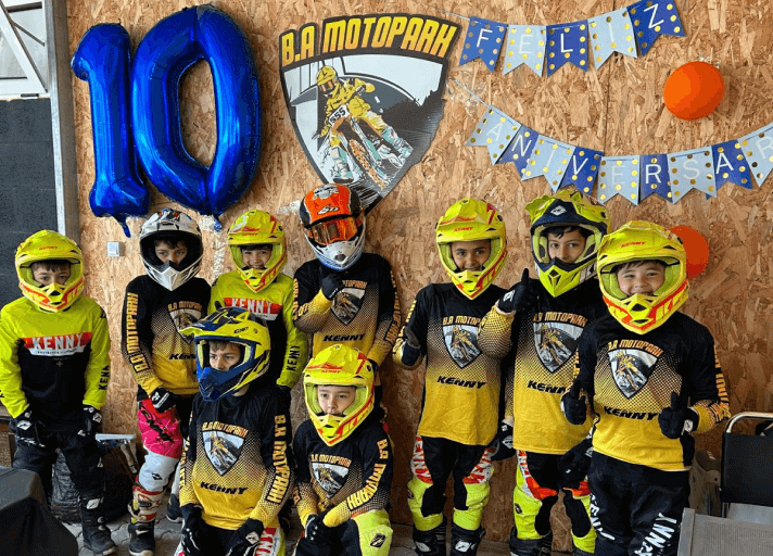 Birthday parties for children and teenagers at BA Motopark, focusing on skills, fun, and adventure