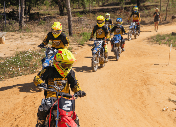 Summer motocross camps for children and teenagers at BA Motopark, focusing on skills, fun, and adventure